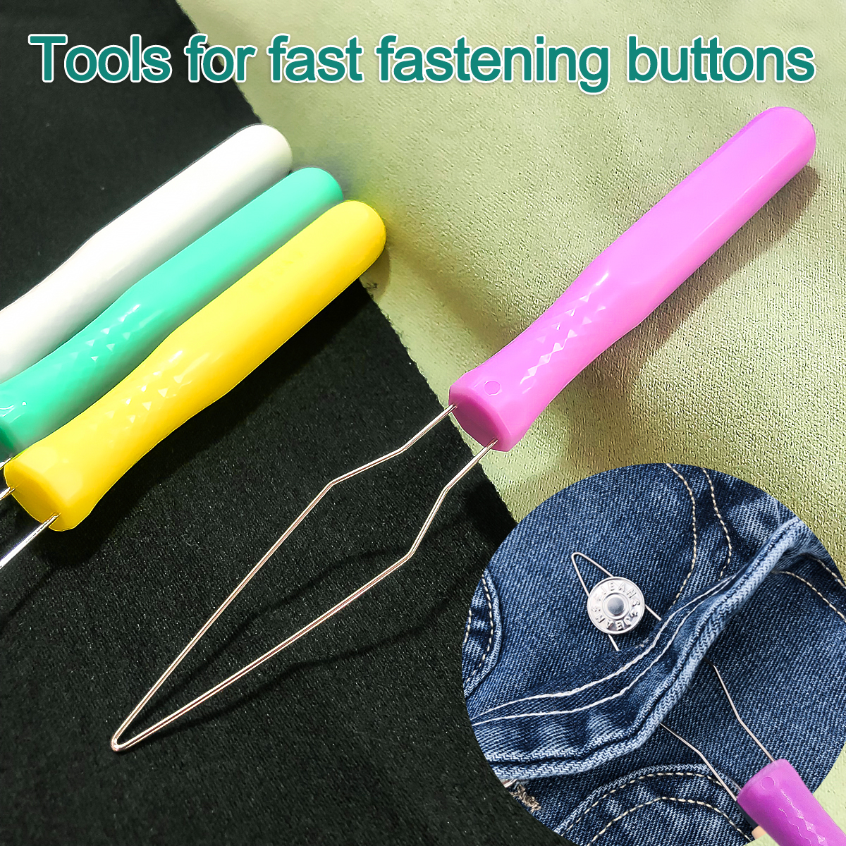 Sewing Art - Quick Button Insertion Tool for Clothing