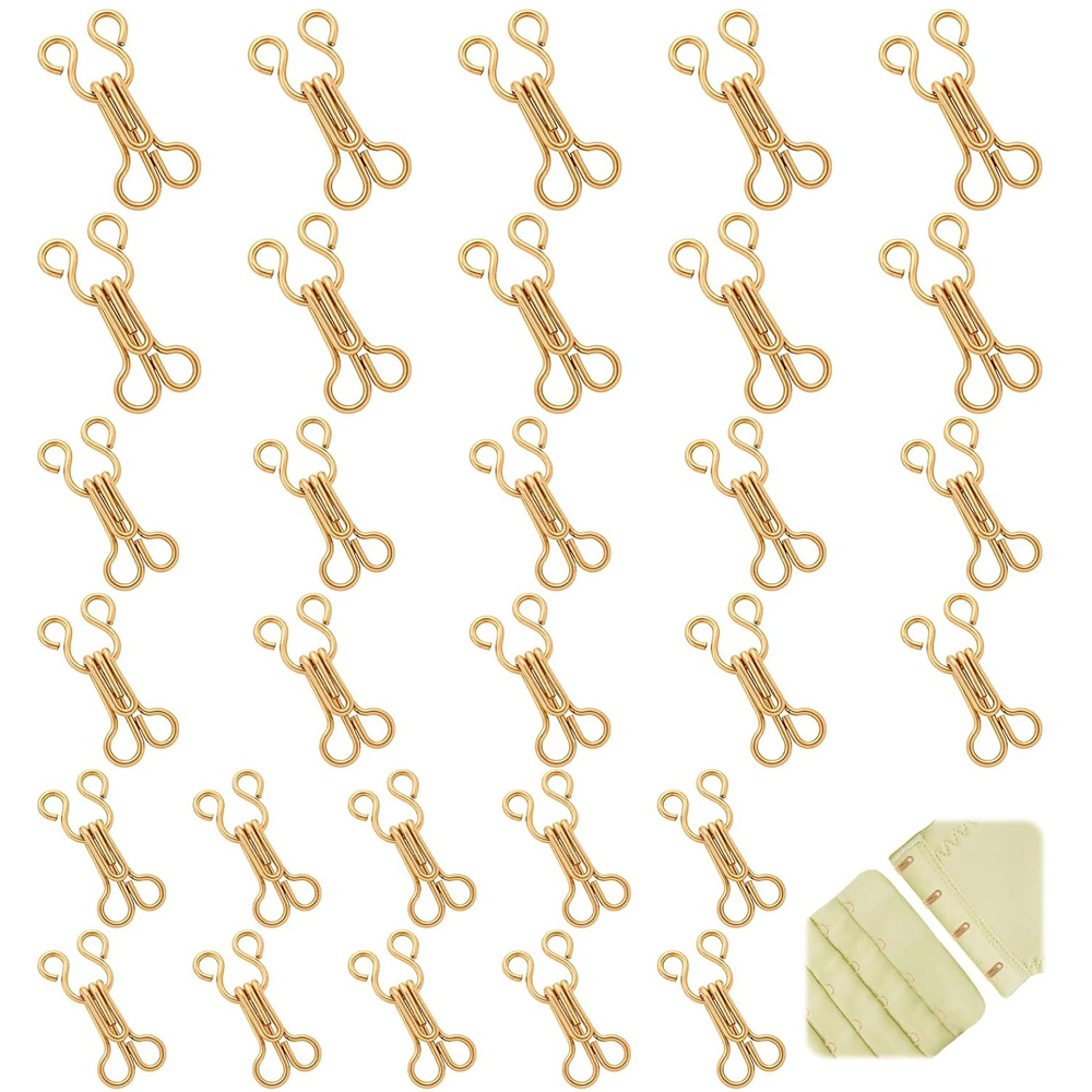 Hook Eye Fastener - 100 Pairs Sewing Hooks and Eyes