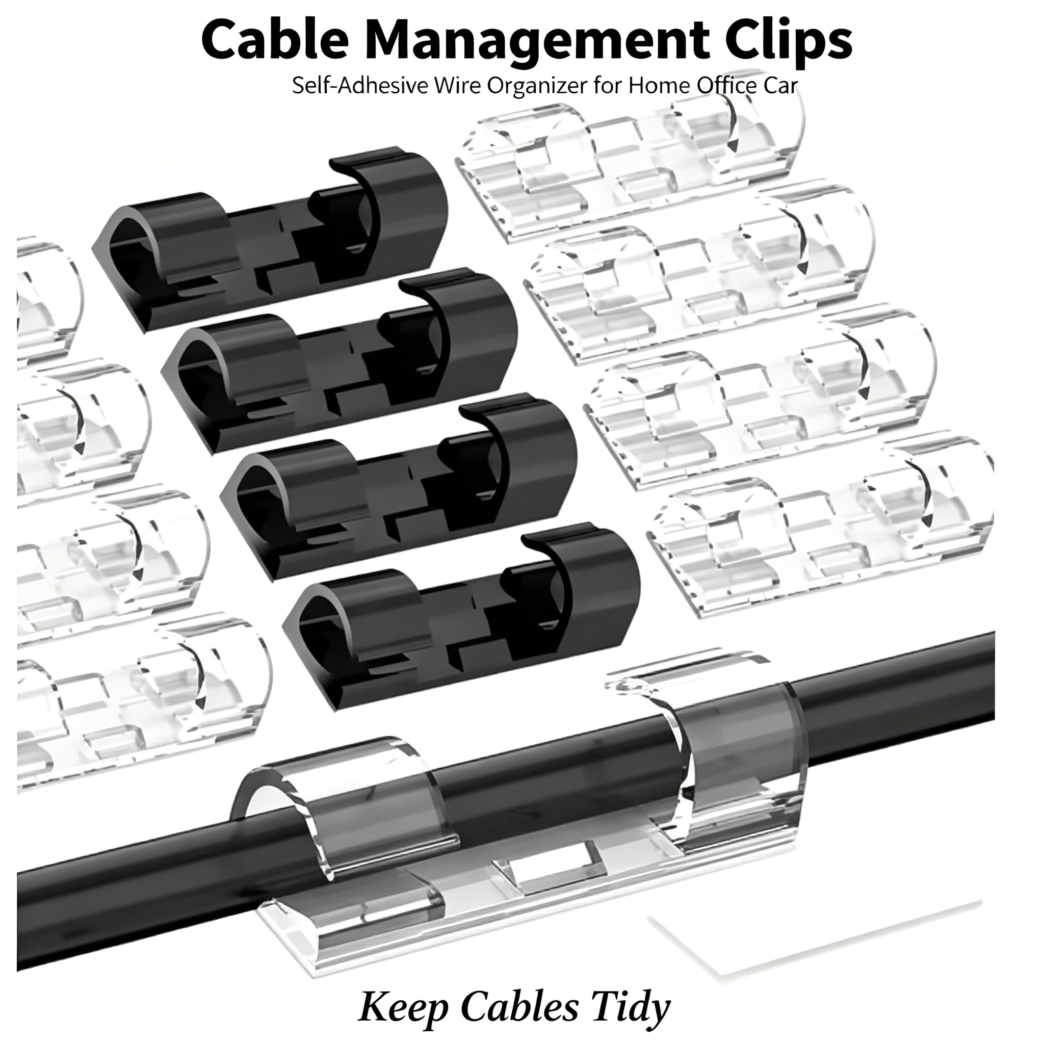 Bobbin Organizer Box - Cable Organizer Clips Cable Management Desktop