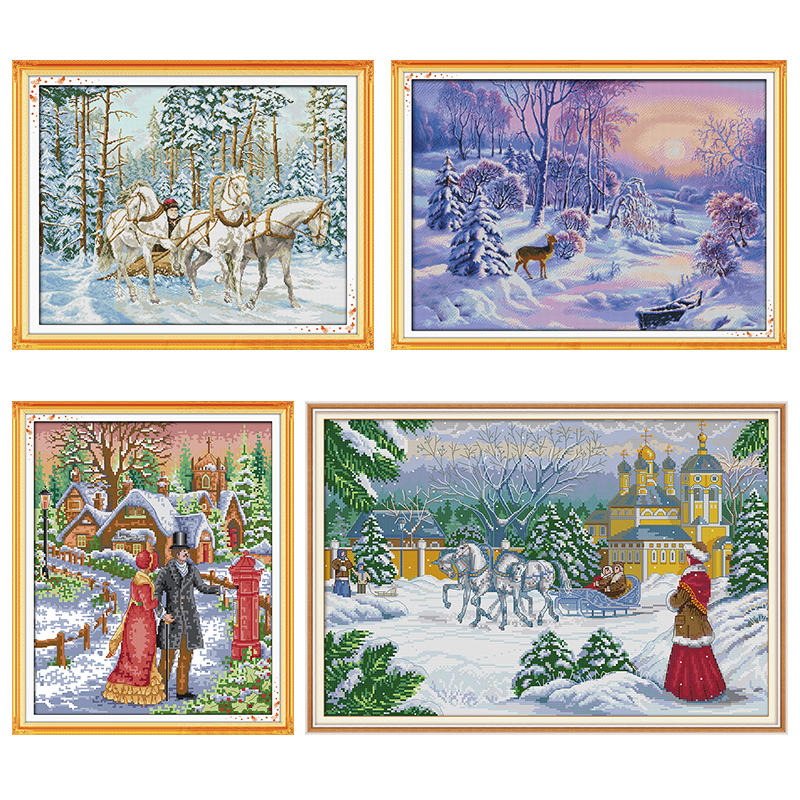 Textile Sewing Patterns - Walk on The Snow Needlework Fabrics