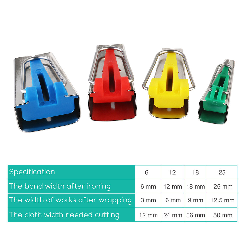 Binding Tape Bias - 8Pcs Bias Tape Maker Set Portable