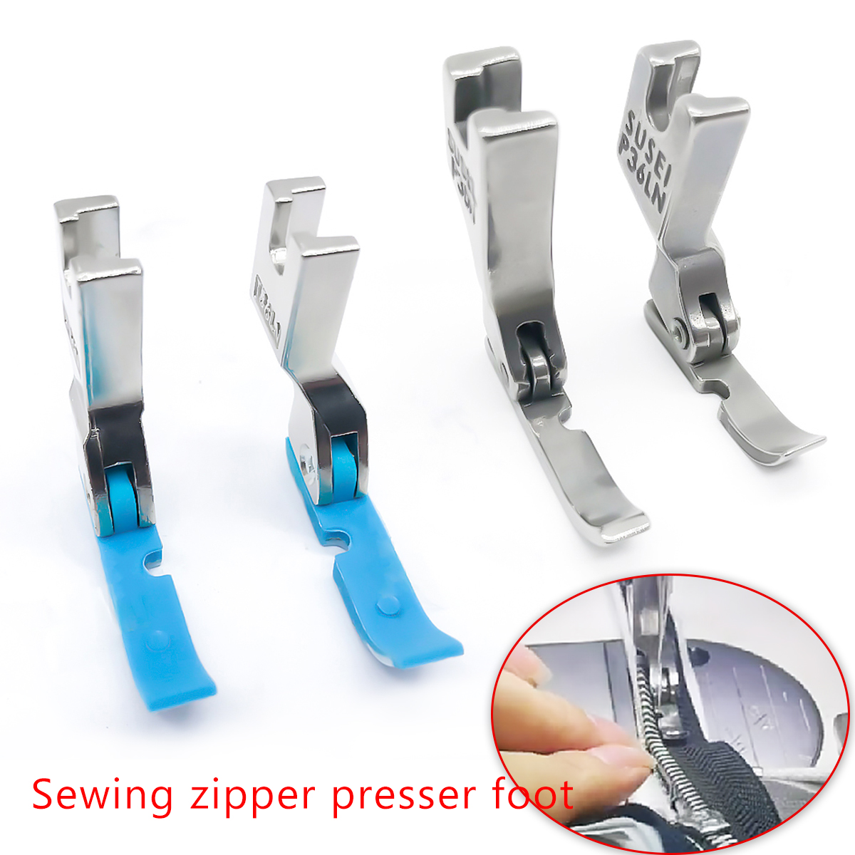 Zipper Foot Presser - 2pcs left and right side presser