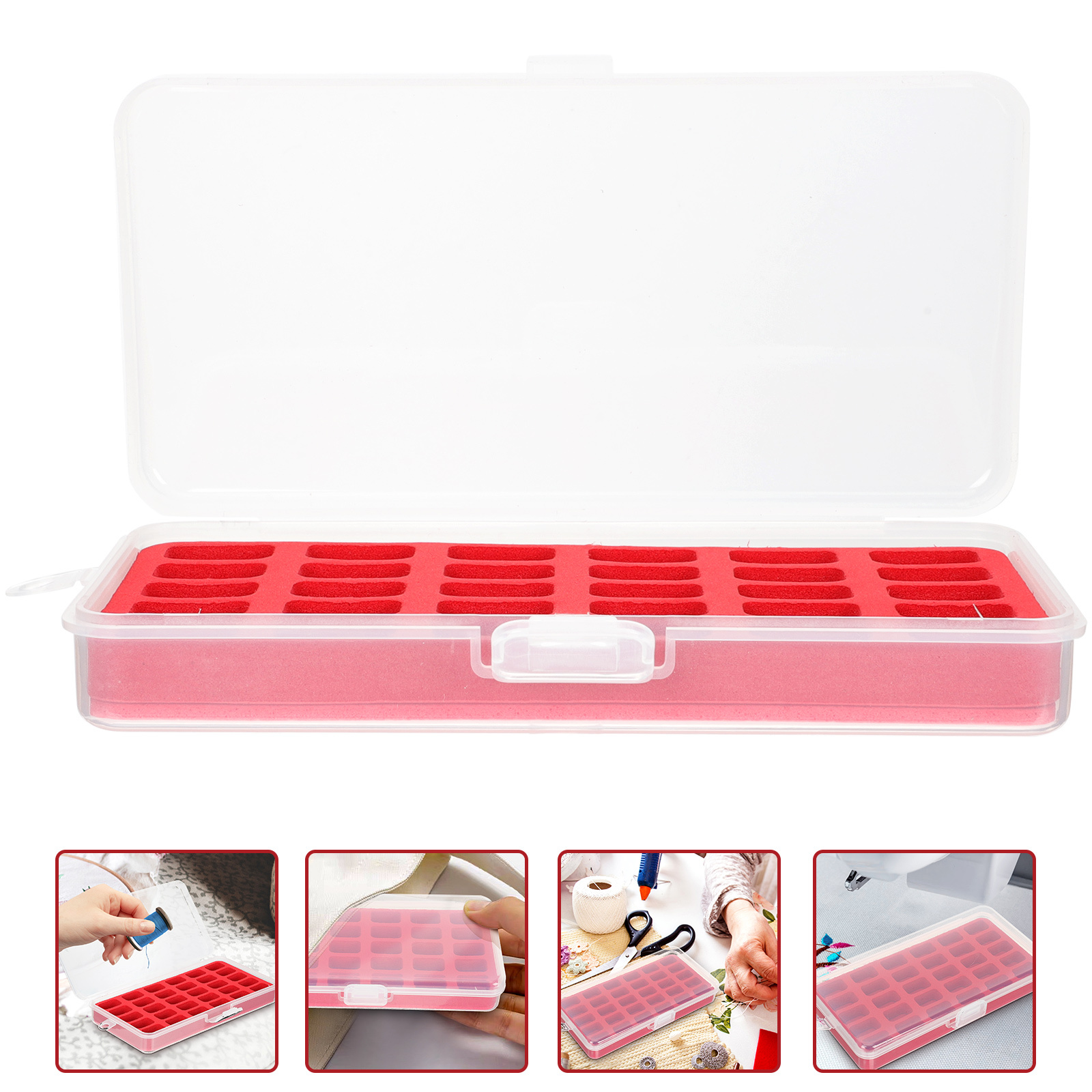 Sewing Bobbin Storage Box Clea - Bobbin Organizer Box review and price