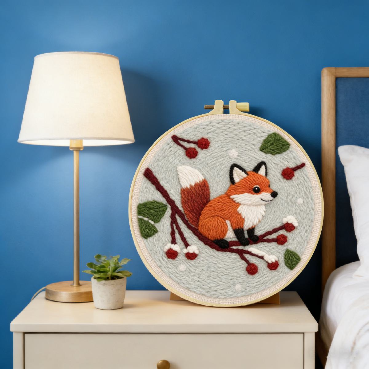 20X20CM/7.87inch Animal - Fox  - Sewing Textile Art review and price