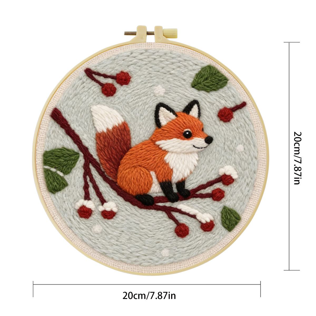 20X20CM/7.87inch Animal - Fox  - Sewing Textile Art review and price