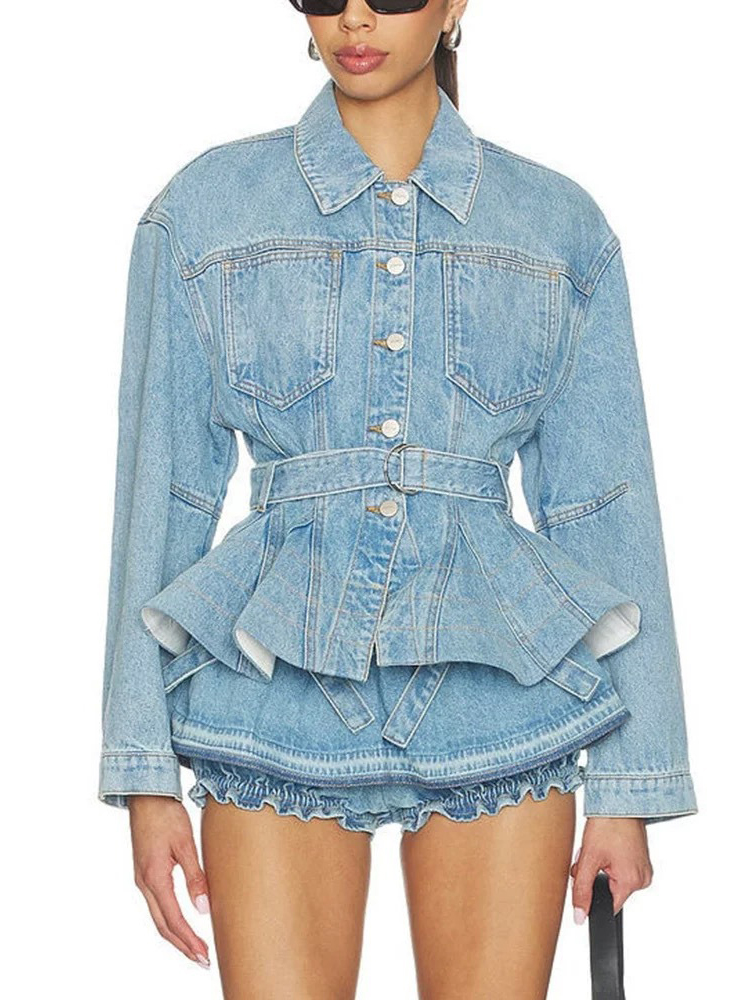 Women Denim Shorts Two Piece S - Sewing Jackets review and price