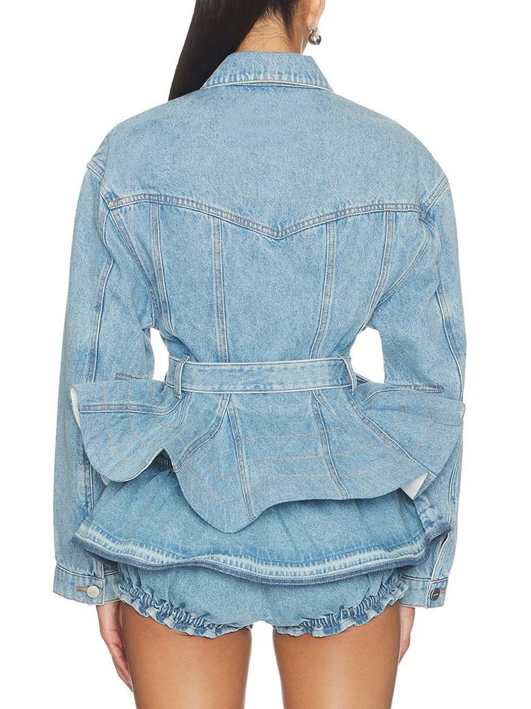 Women Denim Shorts Two Piece S - Sewing Jackets review and price
