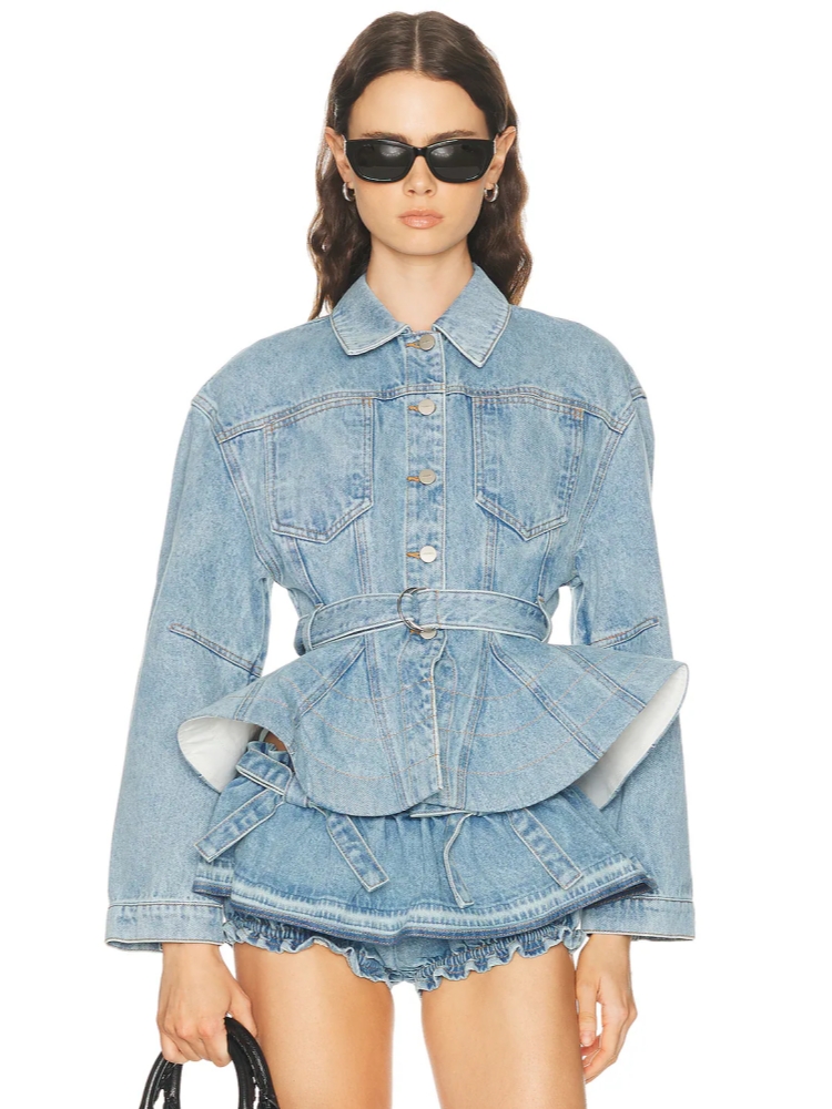 Women Denim Shorts Two Piece S - Sewing Jackets review and price