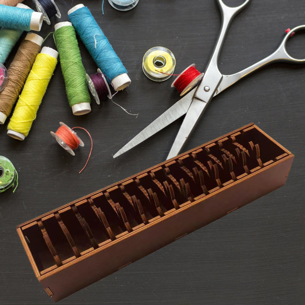 Wooden Bobbin Set with Animal  - Bobbin Organizer Box review and price
