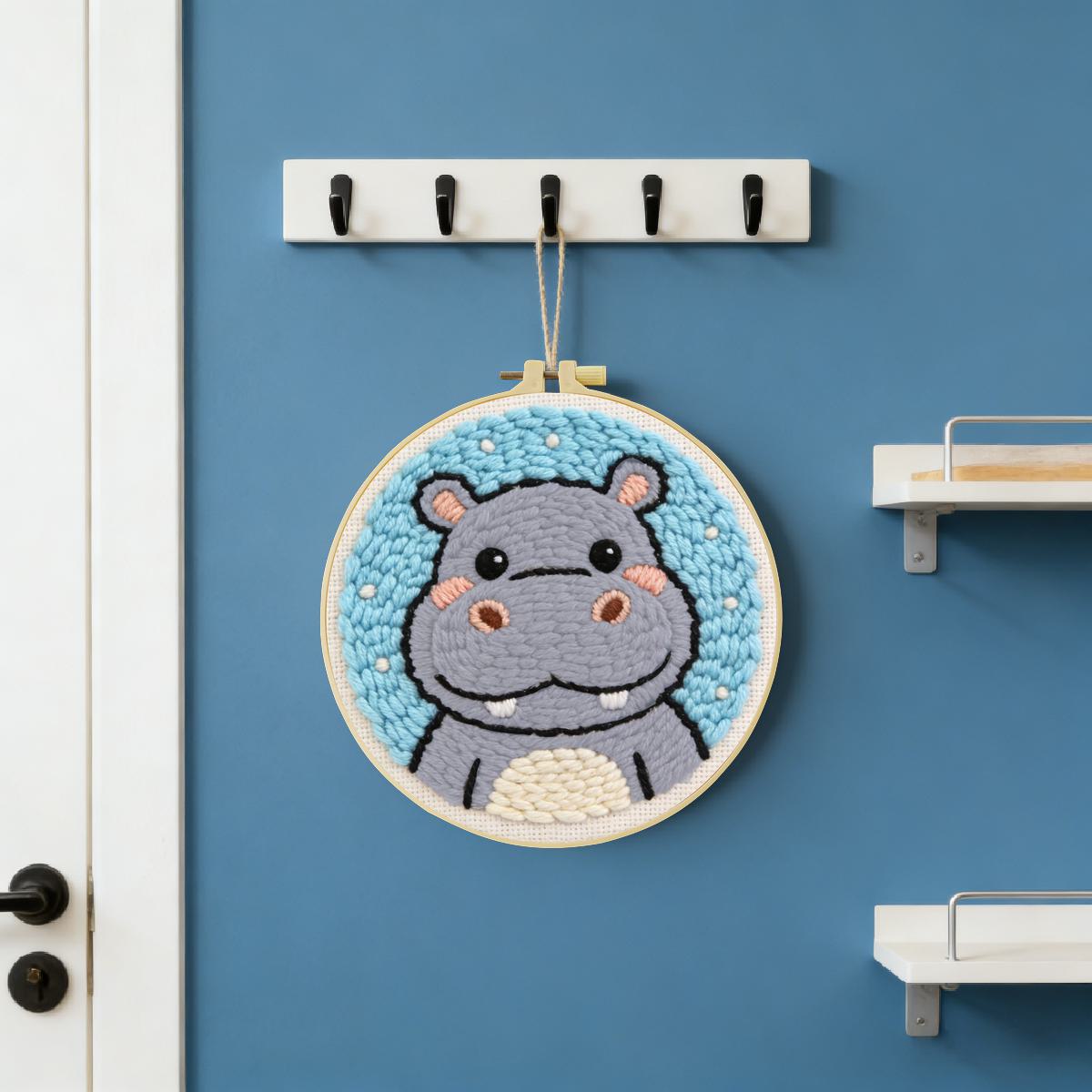 20X20CM/7.87inch Hippos punch  - Sewing Textile Art review and price