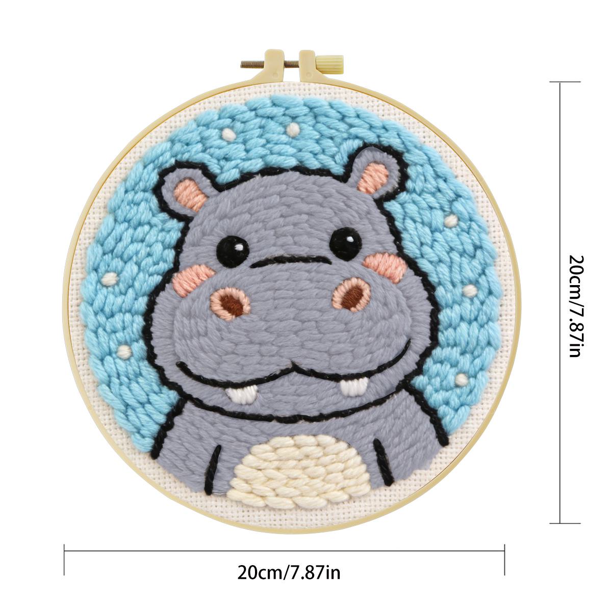 20X20CM/7.87inch Hippos punch  - Sewing Textile Art review and price
