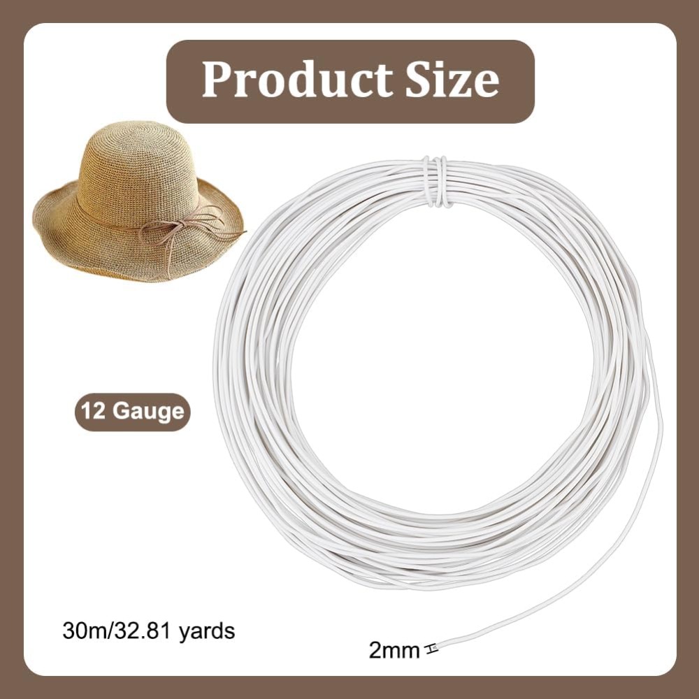 30m White Millinery Wire 2mm D - Sewing Art review and price