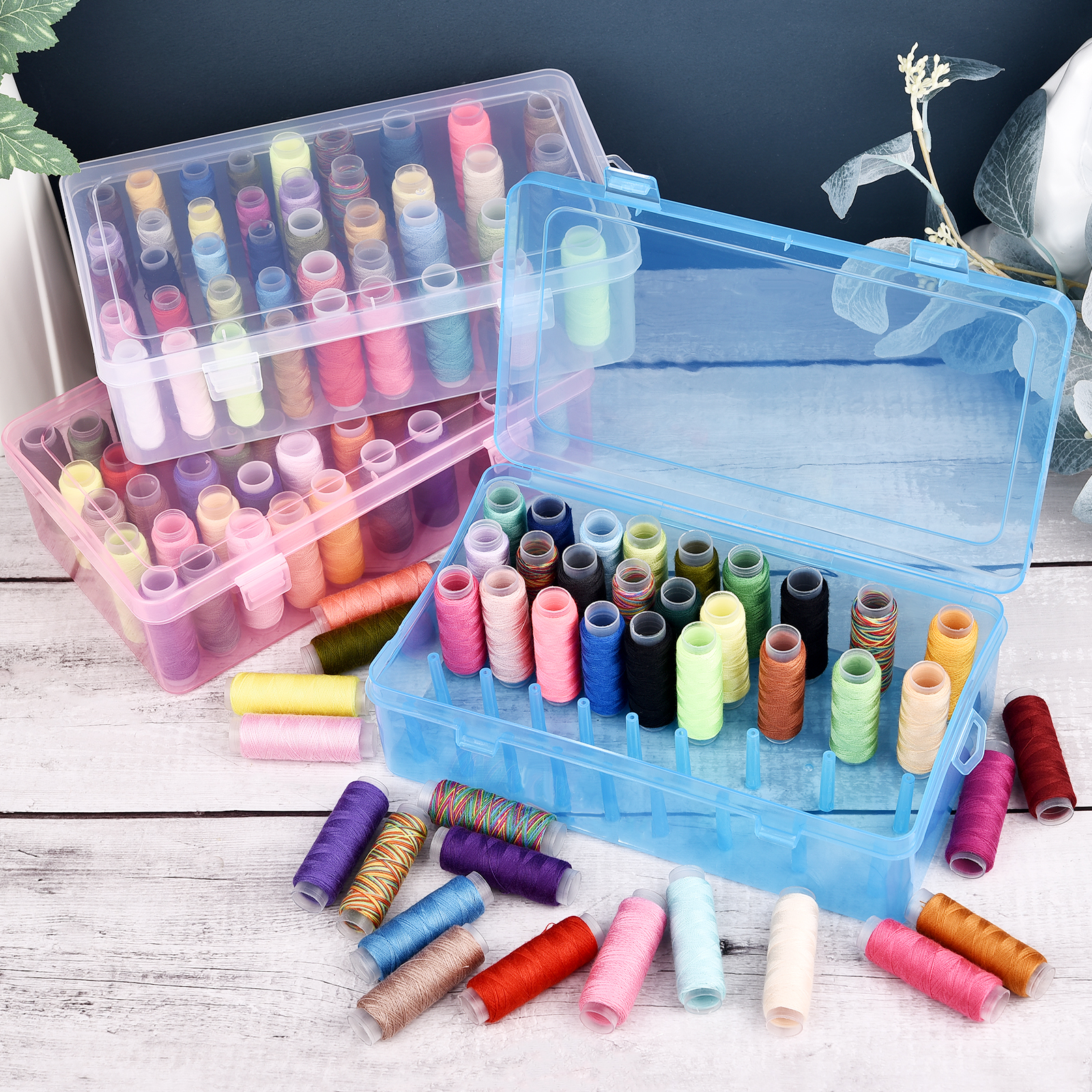 New Sewing Thread Box 42 Piece - Bobbin Organizer Box review and price