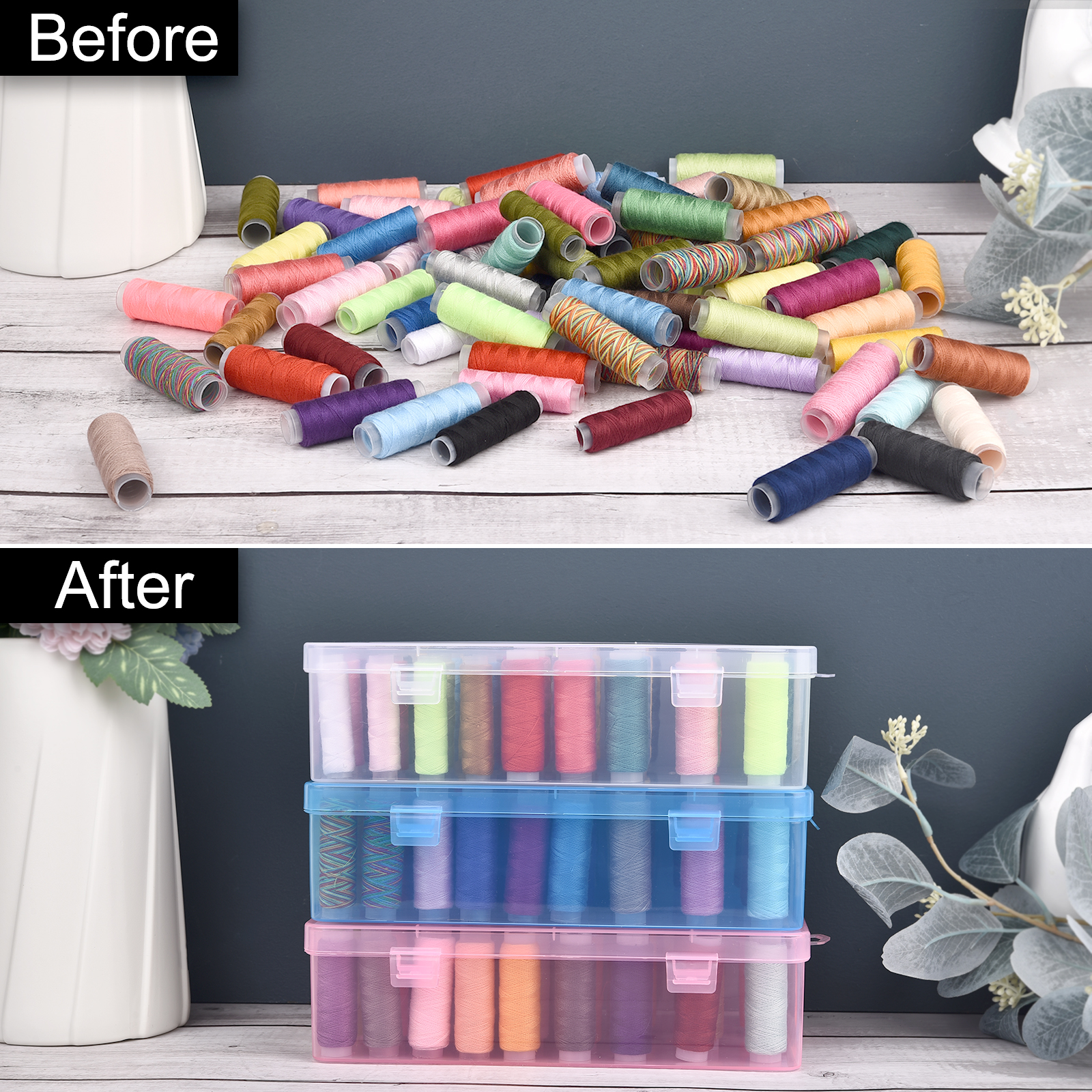 New Sewing Thread Box 42 Piece - Bobbin Organizer Box review and price
