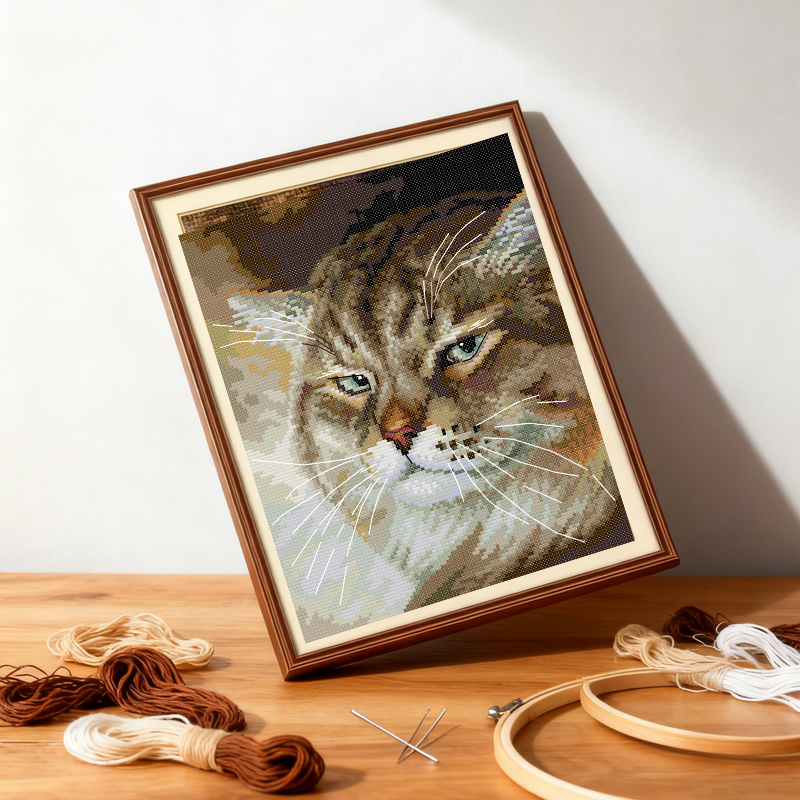 An Angry Cat HD Pattern Embroi - Textile Sewing Patterns review and price
