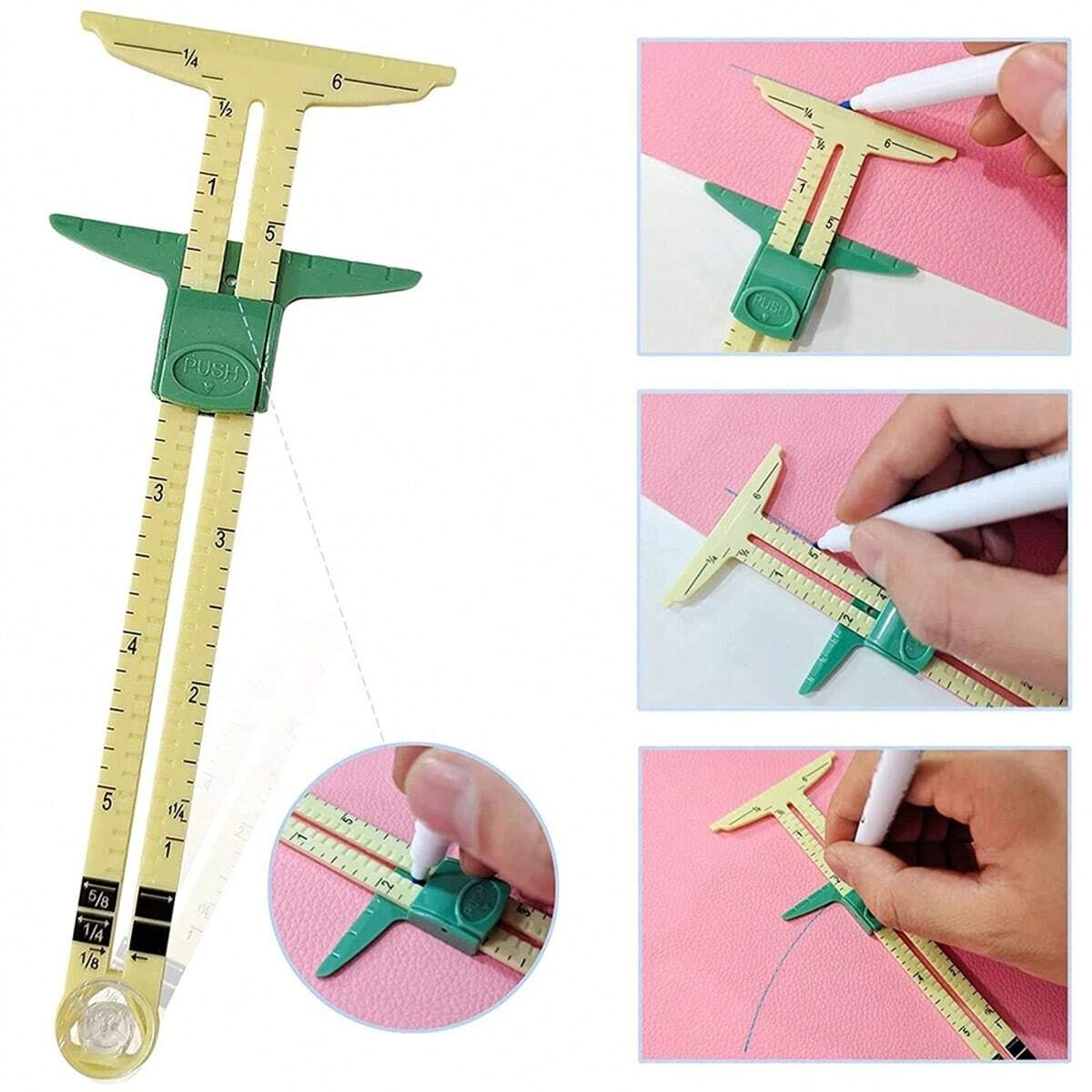 1pc Inch Ruler Scale 5-IN-1 Se - Sewing Gauge Ruler review and price