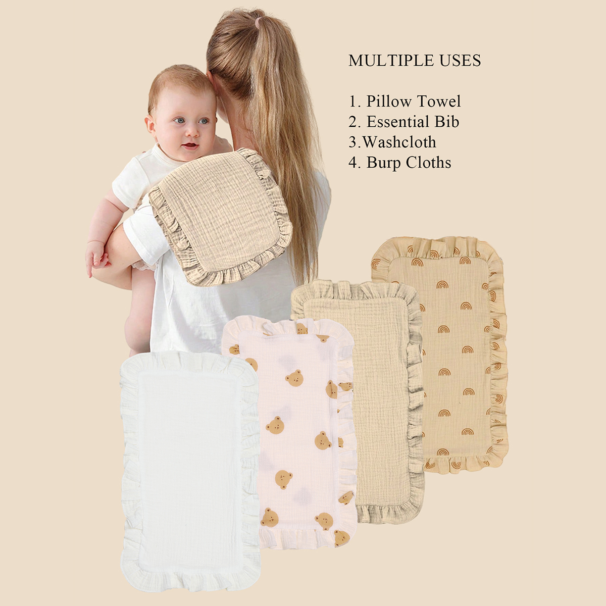 4 pcs/set Soft Muslin Cotton G - Shoulder Pad Set In review and price