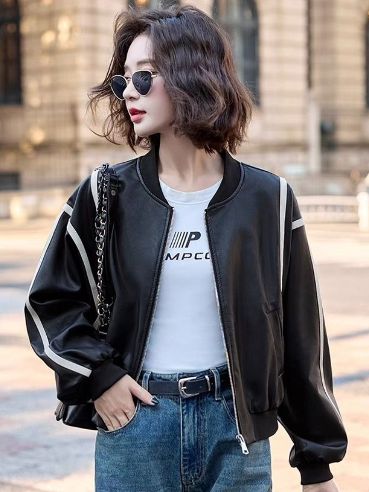 ​2025 Women's Short Leather Ba - Sewing Jackets review and price