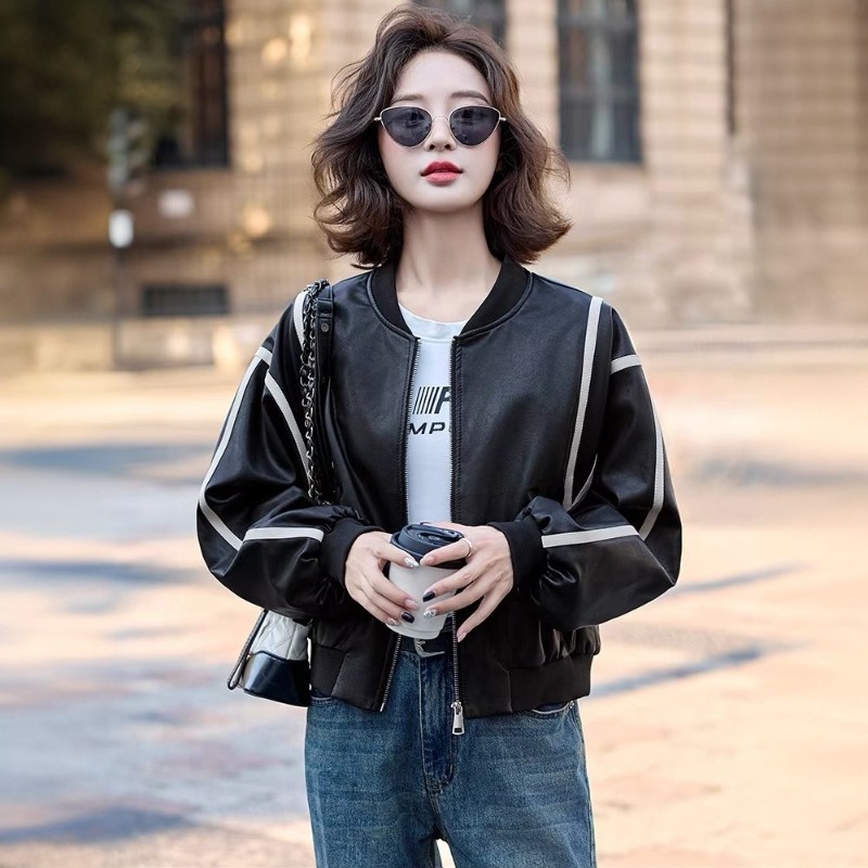 ​2025 Women's Short Leather Ba - Sewing Jackets review and price