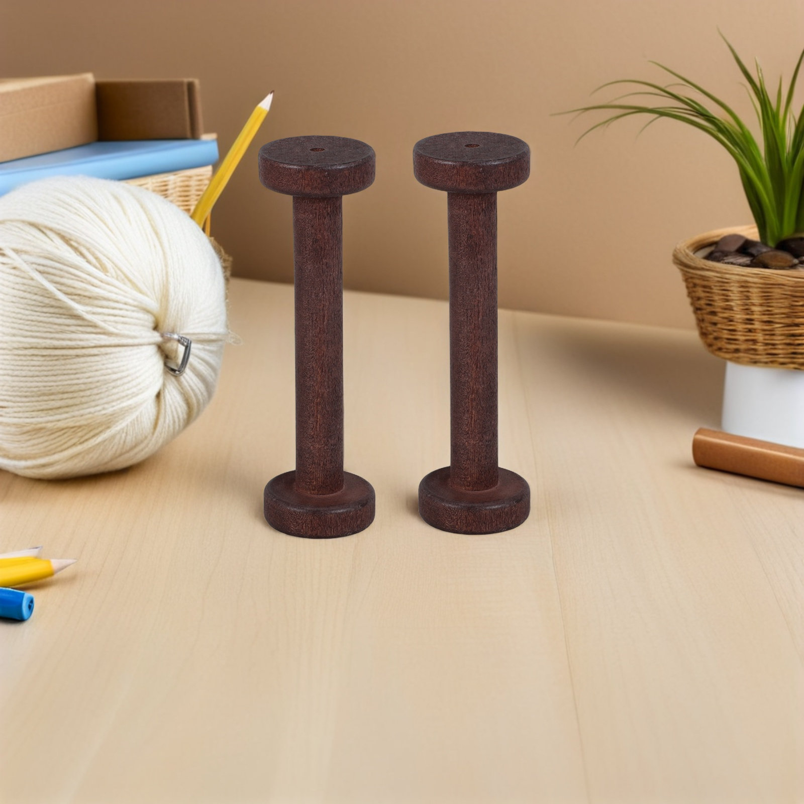 5Pcs Handpolished Wooden Spool - Sewing Textiles review and price