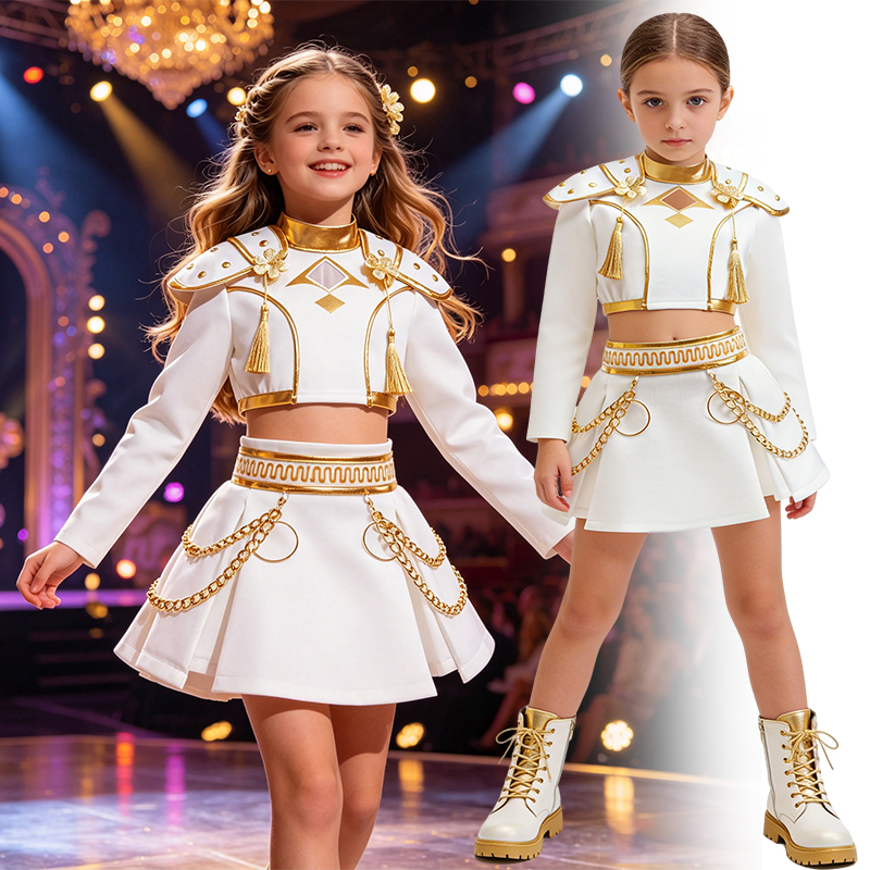 Girls White And Gold Cosplay C - Shoulder Pad Set In review and price