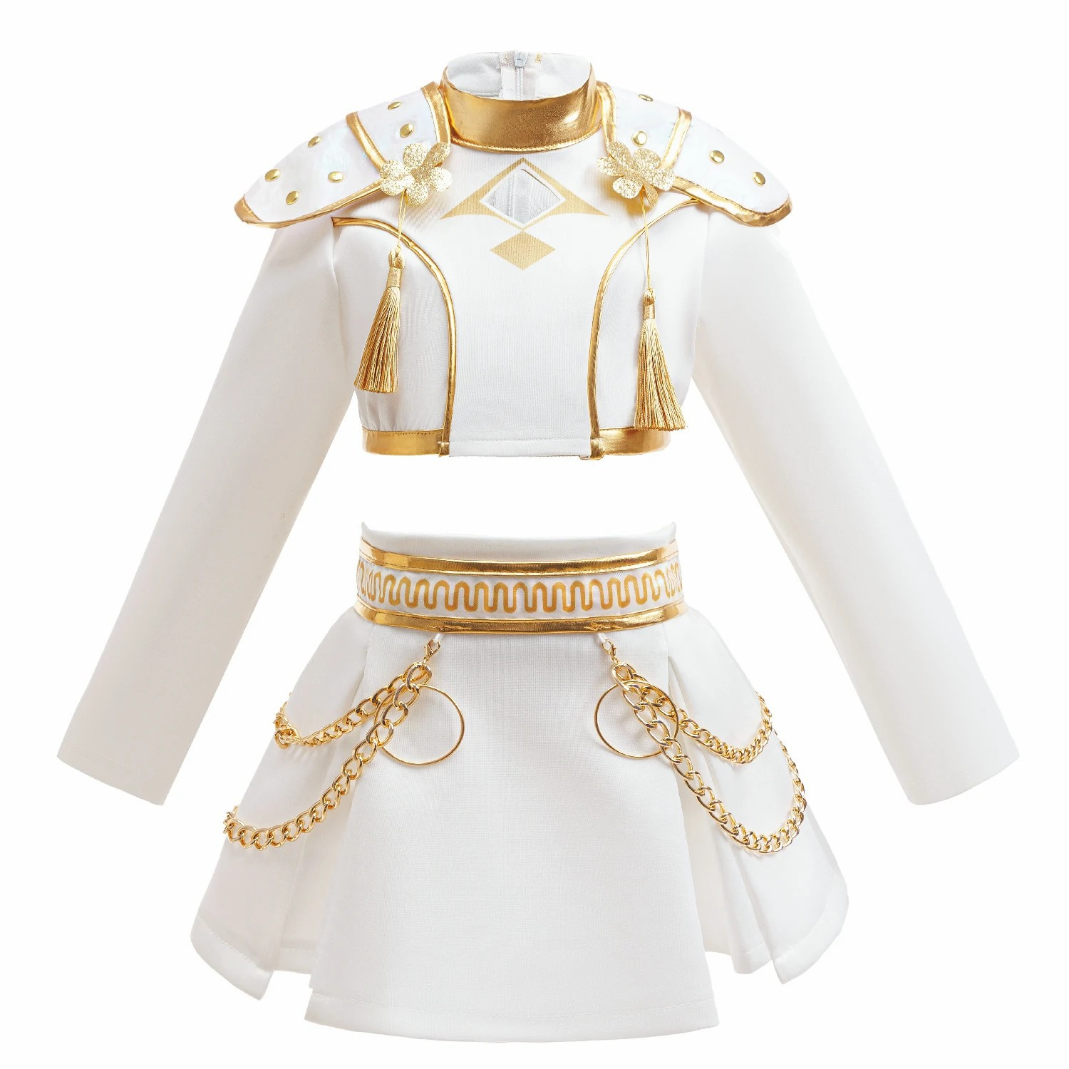 Girls White And Gold Cosplay C - Shoulder Pad Set In review and price
