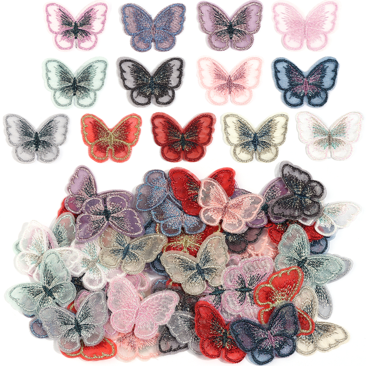 20Pcs 3X4CM Butterfly Cloth Pa - Sewing Art review and price