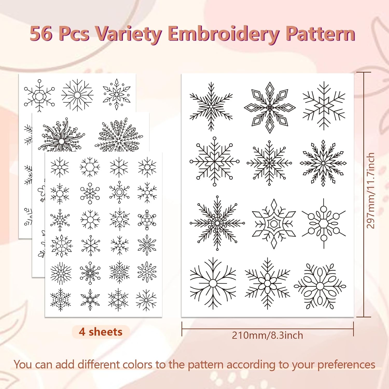 Snowflake Wreath Stick and Sti - Textile Sewing Patterns review and price