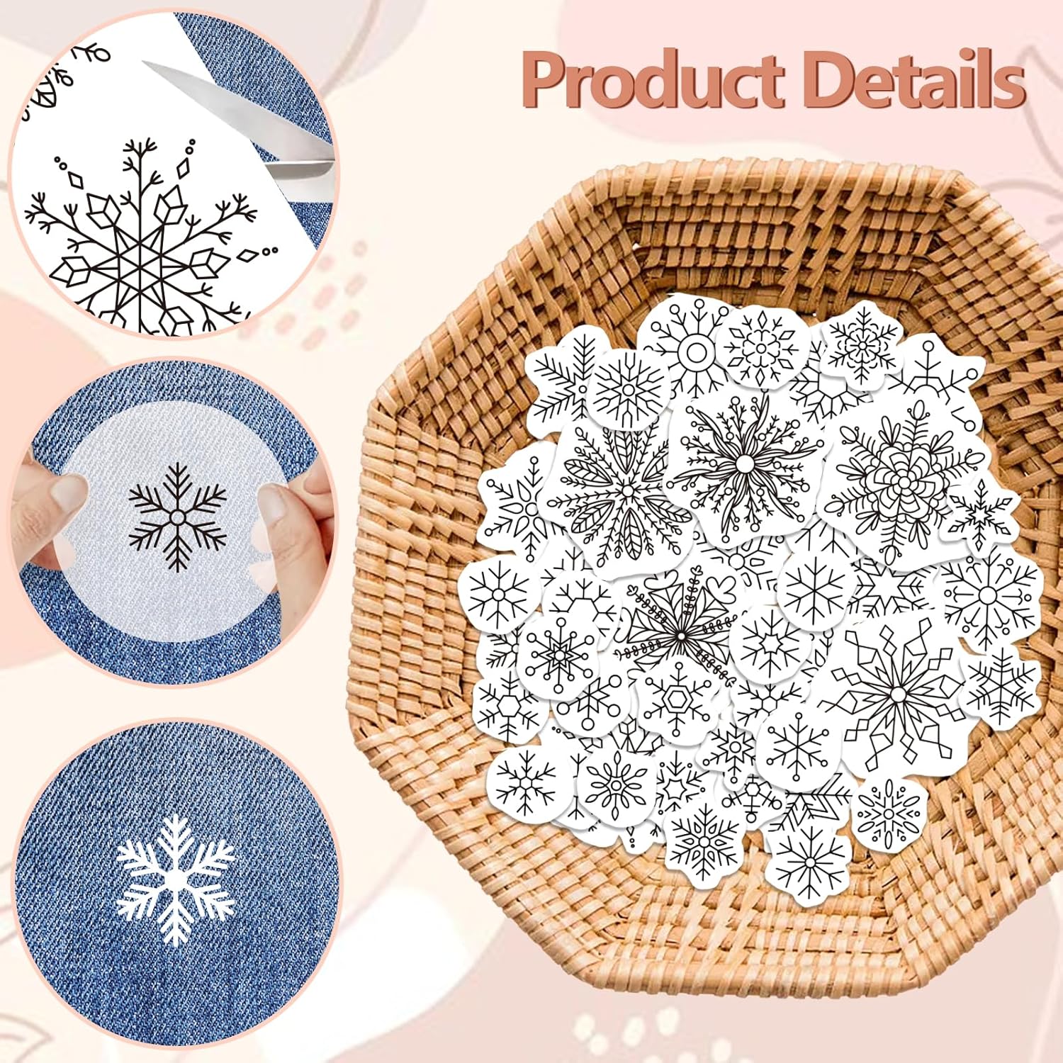 Snowflake Wreath Stick and Sti - Textile Sewing Patterns review and price