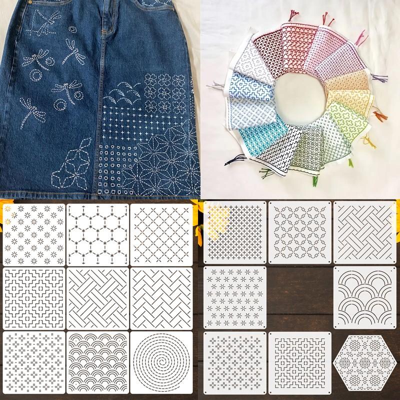 8/9/24/32Pcs Sashiko Embroider - Textile Sewing Patterns review and price